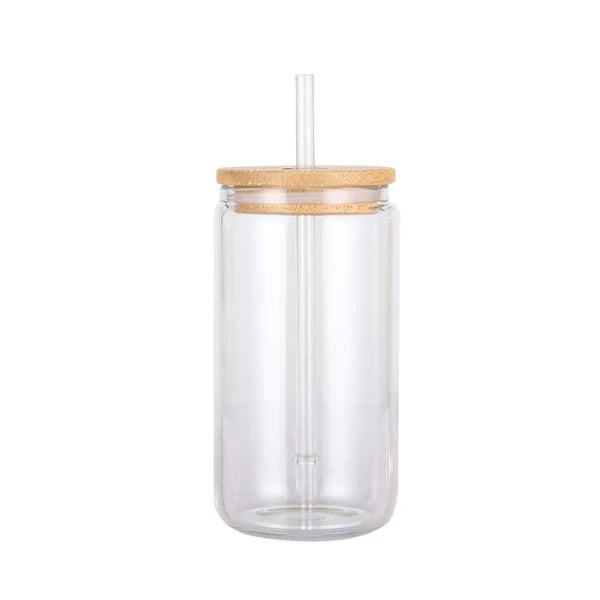 Custom 16 oz. Glass Can (Clear)
