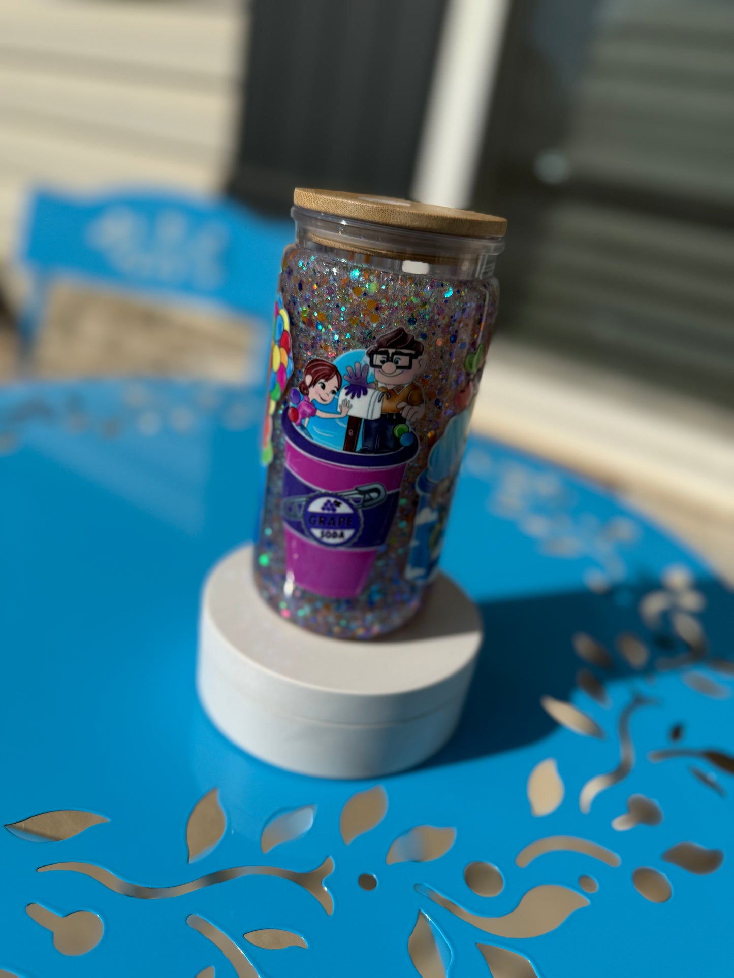 Balloons Glitter Snow Globe Tumbler