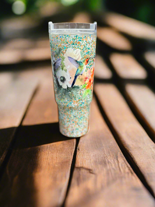Hummingbird Snow Globe Tumbler