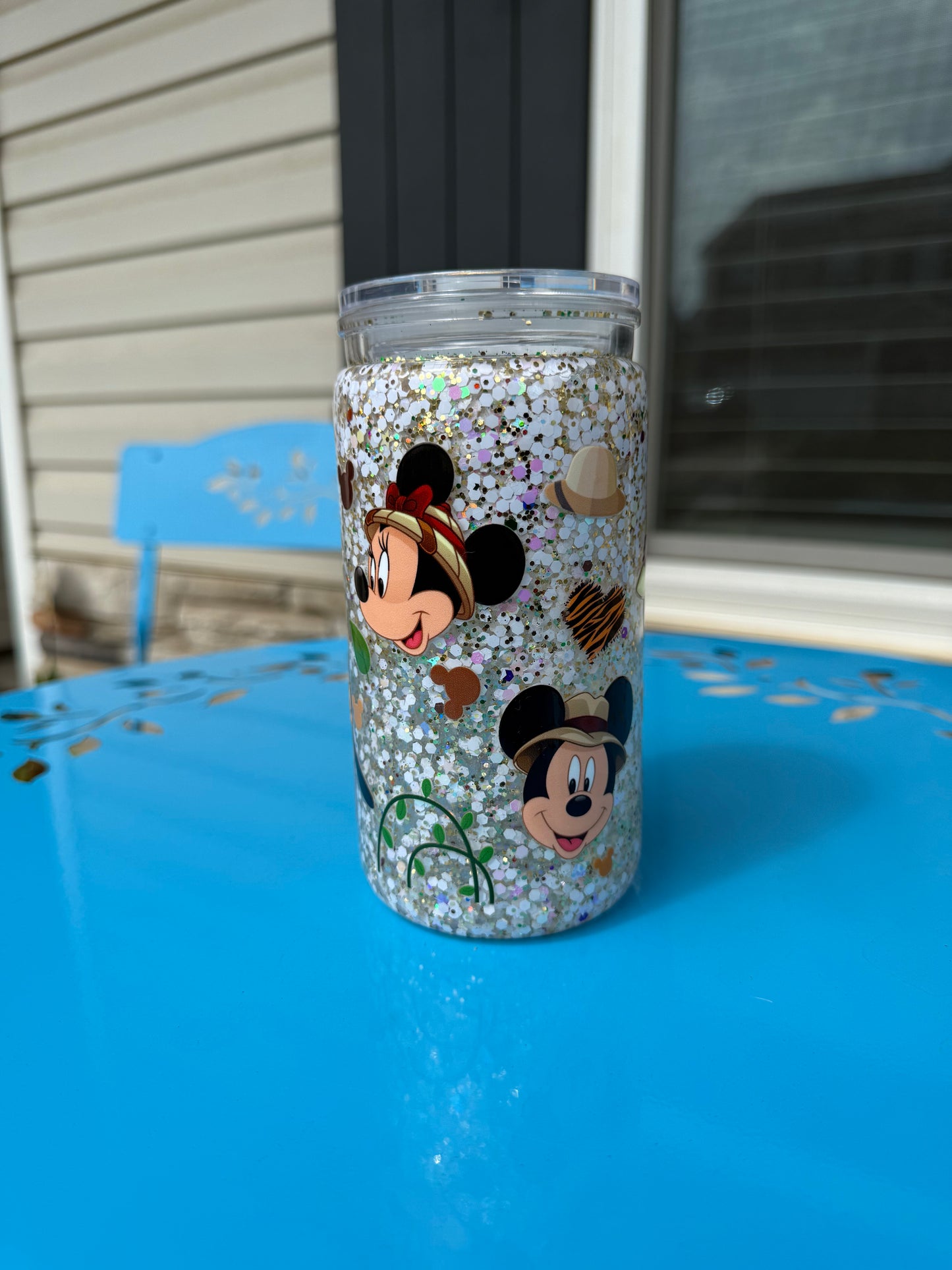 Safari-Themed Animated Characters Snow Globe Tumbler